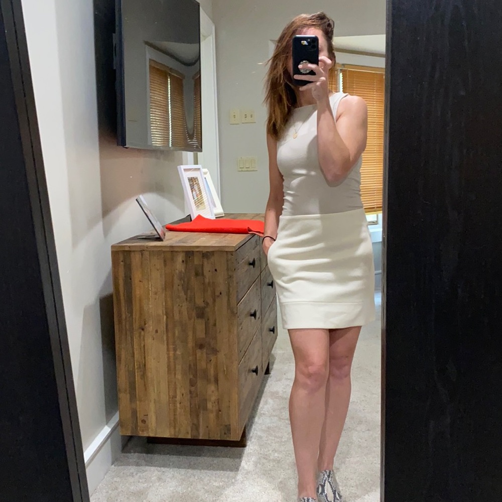 J crew winter white mini skirt 0